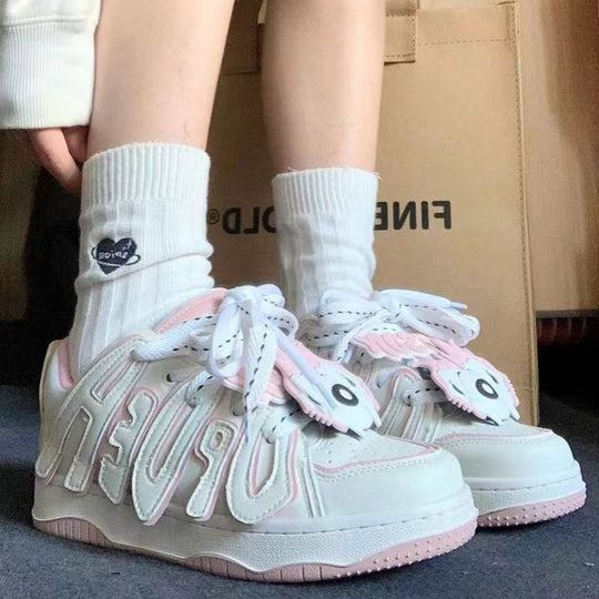 Damen Sneakers mit verspieltem Tierdesign und komfortabler Sohle EB