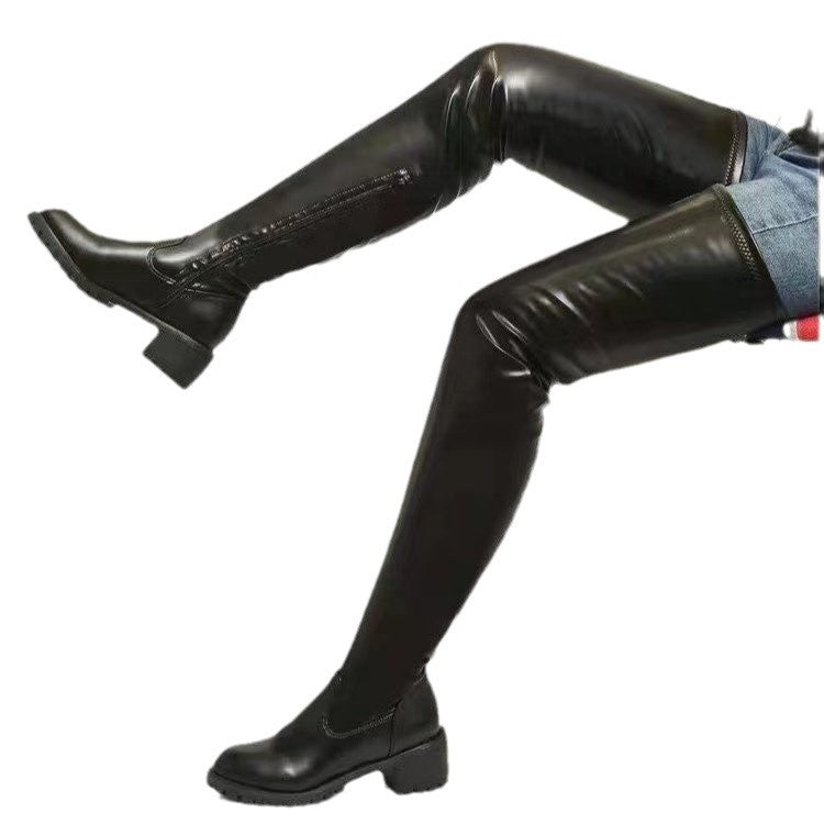 Damen Overknee Stiefel mit robustem Profil und elegantem Design EB