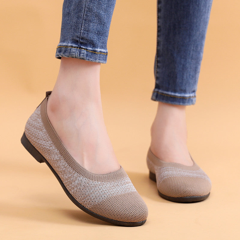 Damen Bequeme Ballerinas mit flexiblem und atmungsaktivem Obermaterial EB