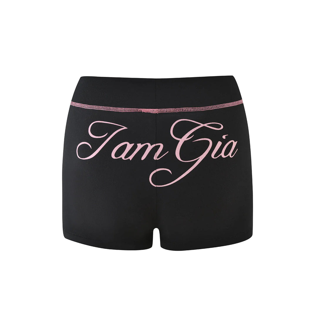 Damen Sportliche Shorts mit auffälligem Logo EB