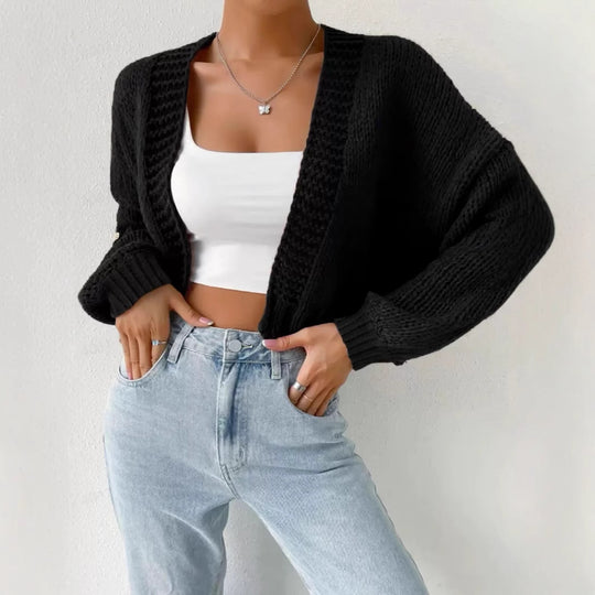 Damen Strukturierter Strick-Cardigan mit lässigem Schnitt EB