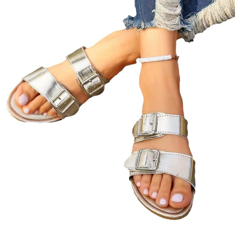 Damen Komfortable Sandalen mit verstellbaren Schnallen EB