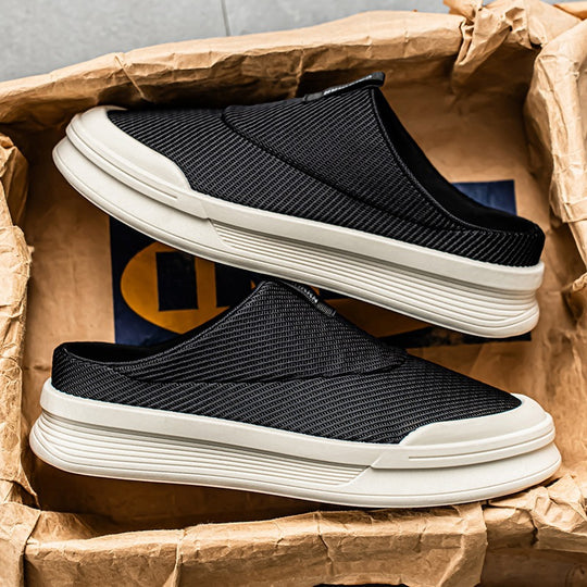 Damen Casually maxisierte Slip-On Sneakers mit atmungsaktiver Oberflächenstruktur EB