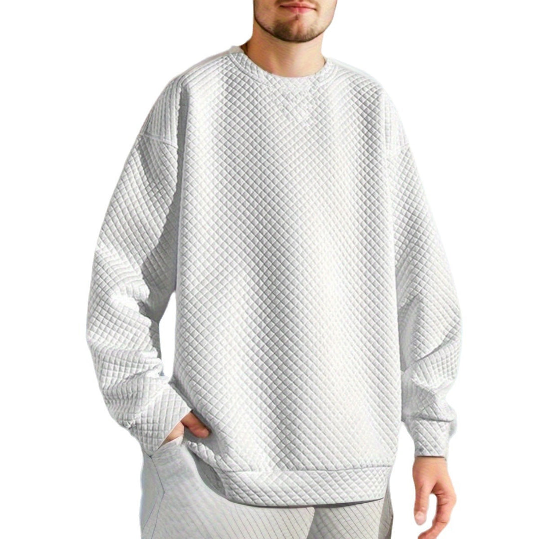 Herren Oversized Sweatshirt mit strukturiertem Design und praktischen Seitentaschen EB