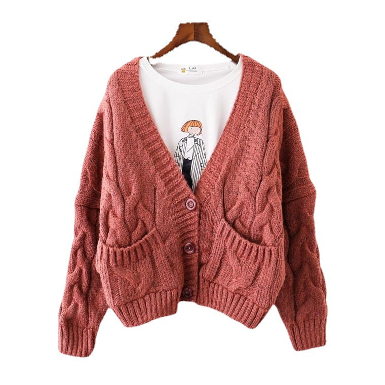 Damen Strickjacke im Oversized-Stil mit Kabelstrickmuster EB