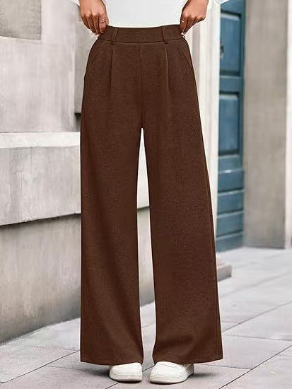 Damen weite Palazzo-Hosen mit elegantem Bund EB
