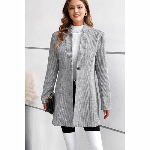 Damen Moderne Strickblazer mit schmalem Schnitt und eleganten Details EB