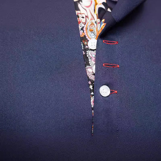Herren Langarmhemd mit modernem Paisley-Muster und exklusiven Details EB