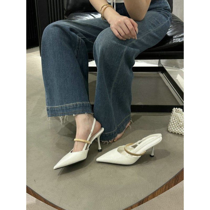 Damen Slingbacks mit elegantem Metallic-Detail EB