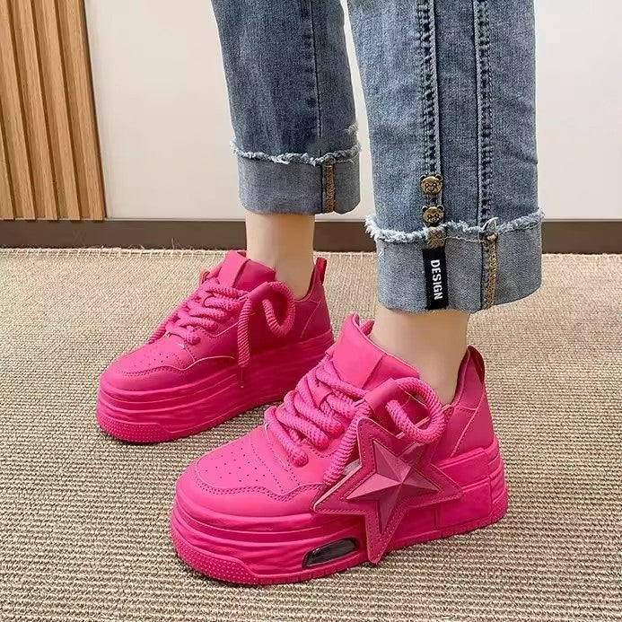 Damen Sportliche Sneakers mit modischem Sternen-Motiv und innovativer Dämpfung EB