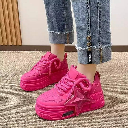 Damen Sportliche Sneakers mit modischem Sternen-Motiv und innovativer Dämpfung EB