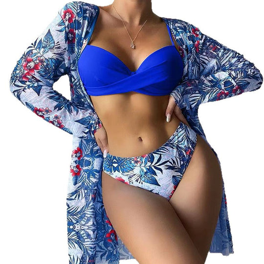 Damen Strandkimono mit floralem Muster EB
