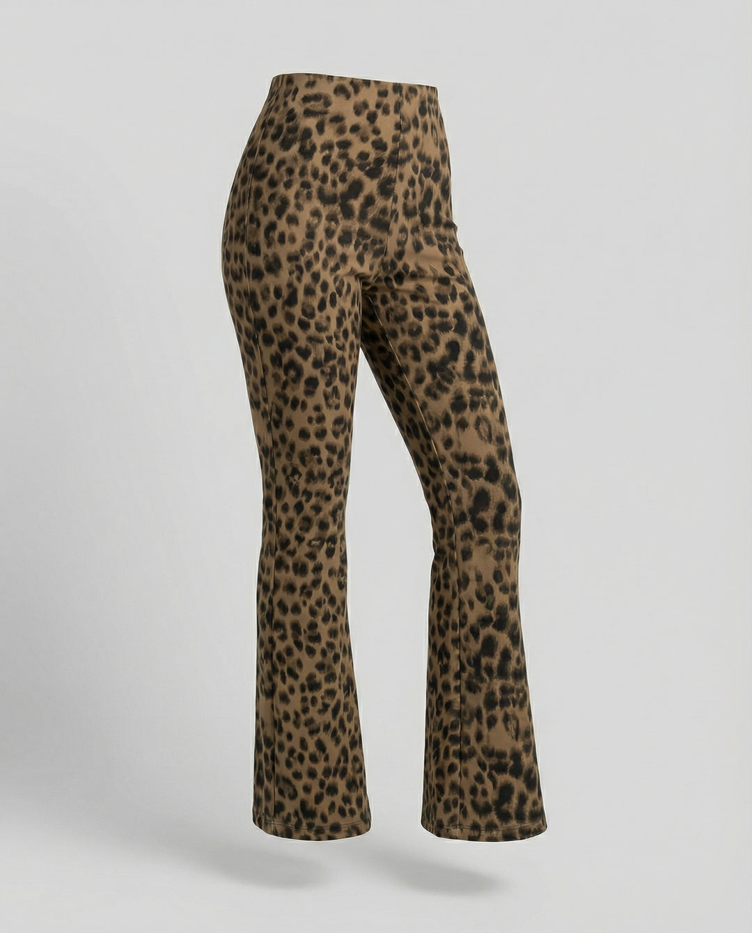 Damen Flared Leggings mit trendigem Leopardenmuster EB