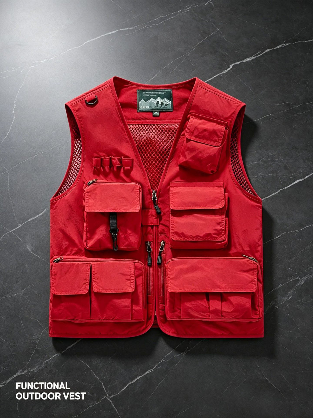 Unisex nan multifunktionale Outdoorweste mit zahlreichen Taschen und Netzfutter EB