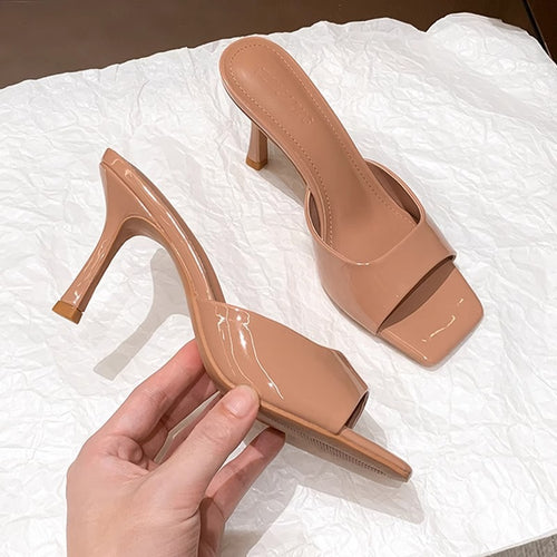 Damen elegante High Heel Sandalen mit blockierendem Design EB