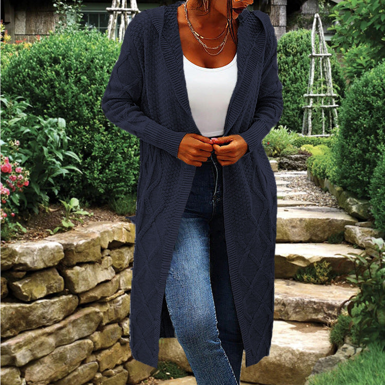 Damen Strickjacke mit offenen Kanten und lässigem Schnitt EB