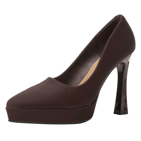 Damen Elegante Plateau-Pumps mit transparenter Absatzgestaltung EB