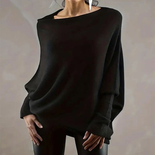 Damen lässiger Schal-Pullover EB