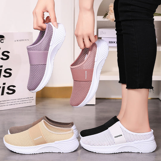 Damen Leichte Slip-On Freizeitschuhe mit elastischem Riemen EB