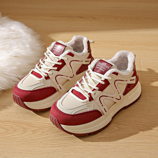 Damen Sportliche Sneakers mit kuscheligem Innenfutter und robustem Profil EB