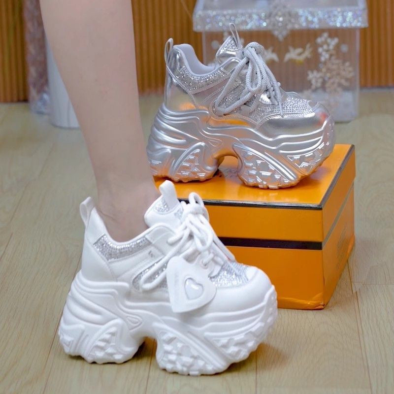 Damen Chunky Sneakers mit puffiger Sohle und innovativer Dämpfung EB