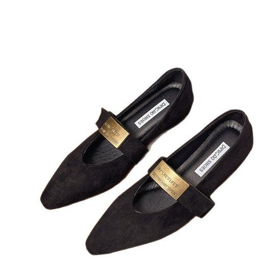 Damen elegante Ballerinas mit glitzerdem Riemchen EB