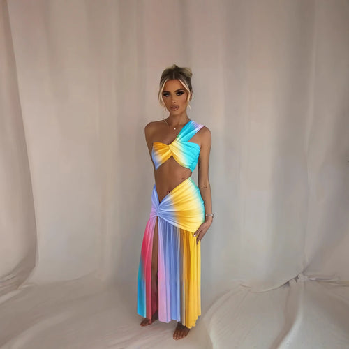 Damen Exquisites Wickelkleid mit asymmetrischem Schnitt und tiefem Schlitz EB