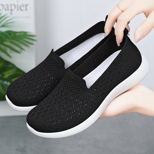 Damen Atmungsaktive Slip-On Freizeitschuhe mit elastischem Design EB