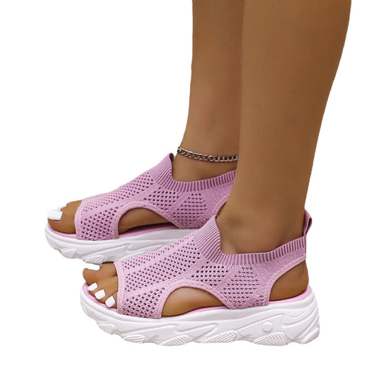 Damen Sportliche Sneakers mit atmungsaktivem Mesh-Obermaterial EB