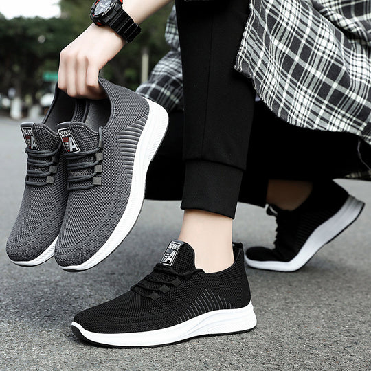 Damen Sportliche Lace-Up Sneakers mit atmungsaktivem Mesh-Obermaterial EB
