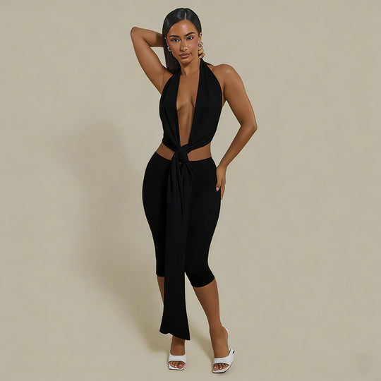 Damen Wickelkleid mit tiefem V-Ausschnitt und animalischem Print EB