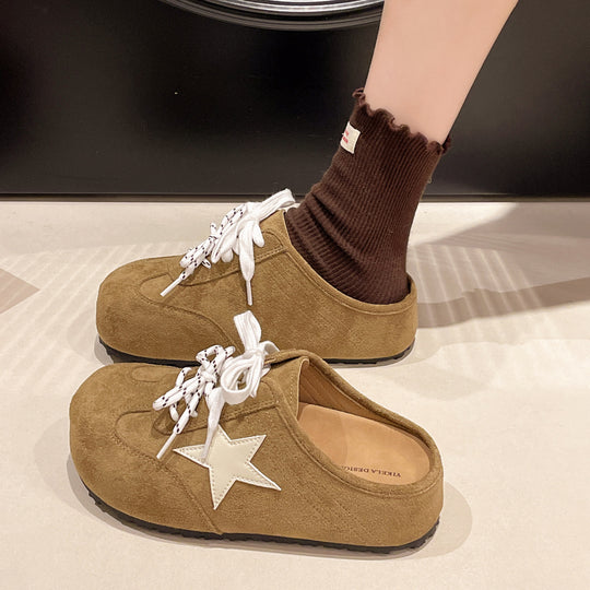 Damen bequeme Clogs mit modischem Sternemblem und rutschfester Sohle EB