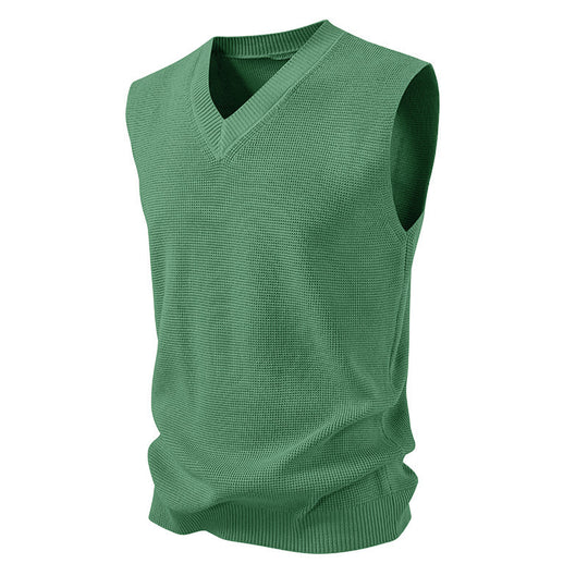 Herren ärmelloser Pullover im strukturierten Design EB