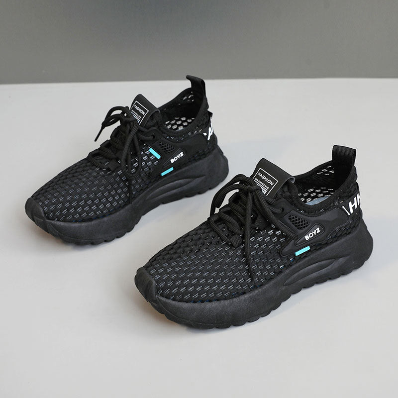 Damen atmungsaktive Sneakers mit stoßdämpfendem Profil und elastischem Schnürsystem EB