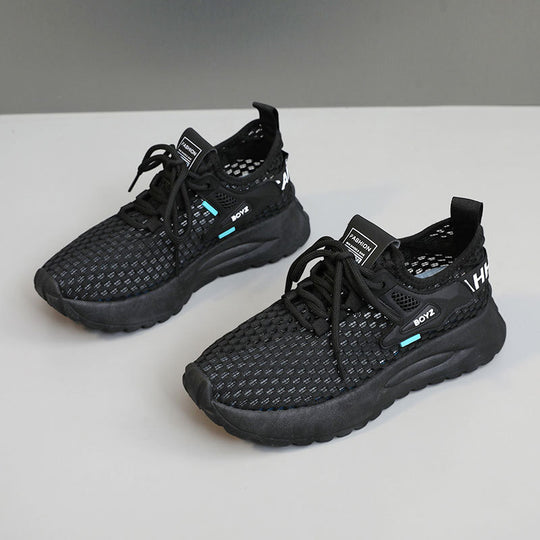 Damen atmungsaktive Sneakers mit stoßdämpfendem Profil und elastischem Schnürsystem EB