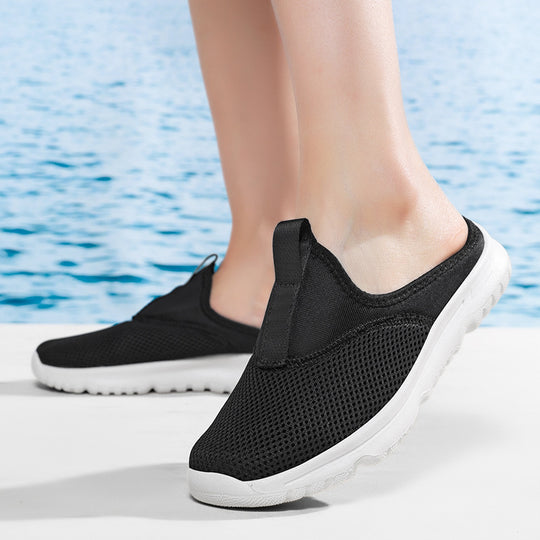Damen nan leichte Schnelltrocknende Strand- und Pool-Slipper aus atmungsaktivem Wabenmesh mit flexibler profilierter Leichtsohle EB