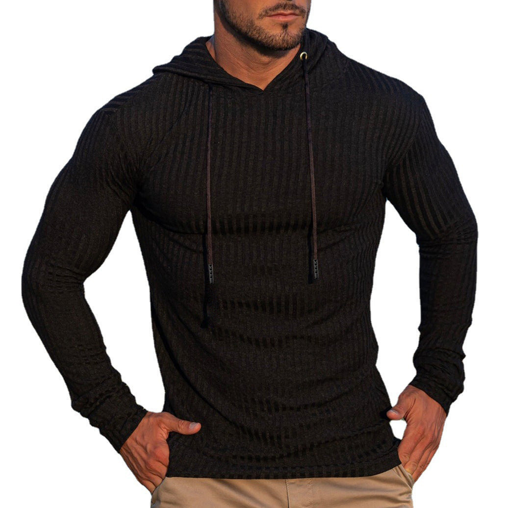 Herren Kapuzenpullover mit trendigem Rippdesign EB