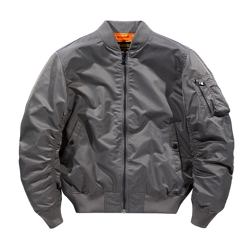 Herren Flieger-Bomberjacke aus technischem Nylon mit Rippbündchen und Ärmeltasche EB