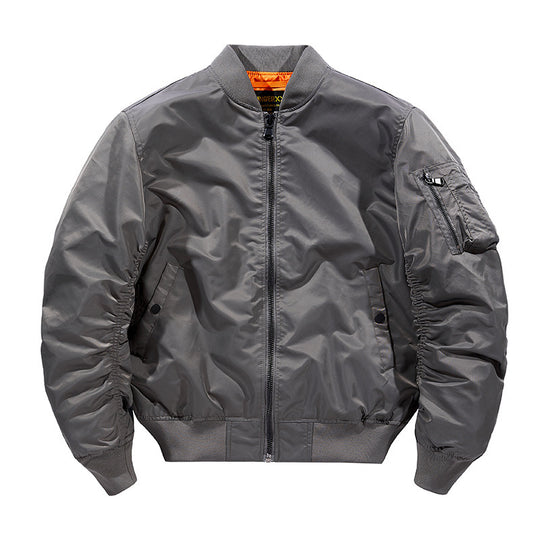 Herren Flieger-Bomberjacke aus technischem Nylon mit Rippbündchen und Ärmeltasche EB