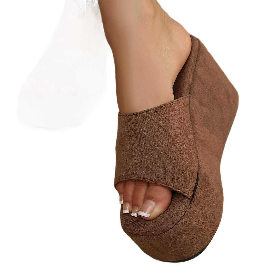 Damen Wedge-Pantoletten mit modischem Design und rutschfester Sohle EB