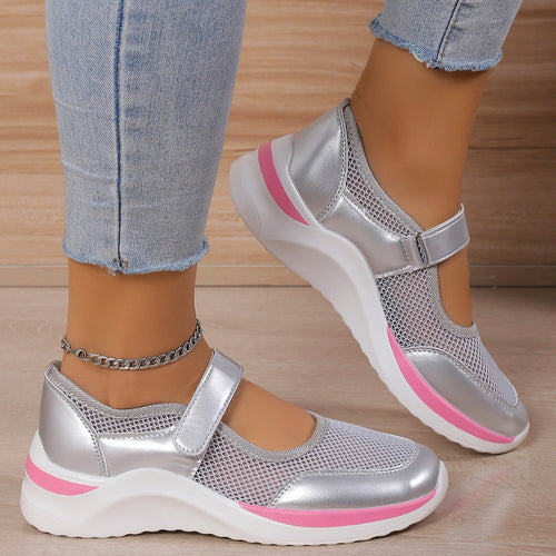 Damen Sportliche Sneaker mit atmungsaktivem Mesh-Obermaterial EB