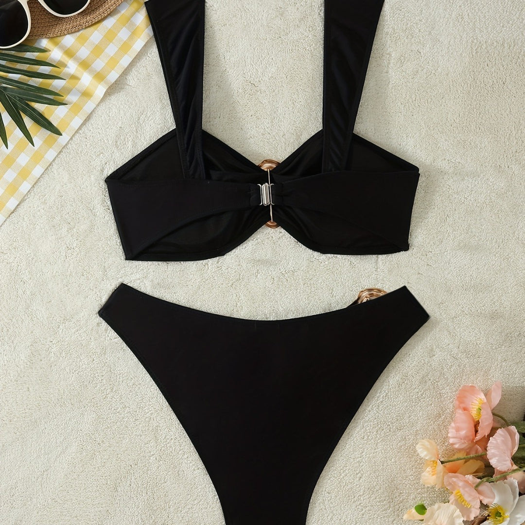 Damen Bikini-Set mit eleganten Gold-Details EB