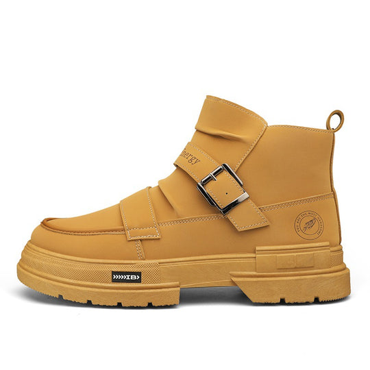 Damen Mid-Cut Stiefel mit robustem Sohlenprofil und verstellbarem Riemen EB