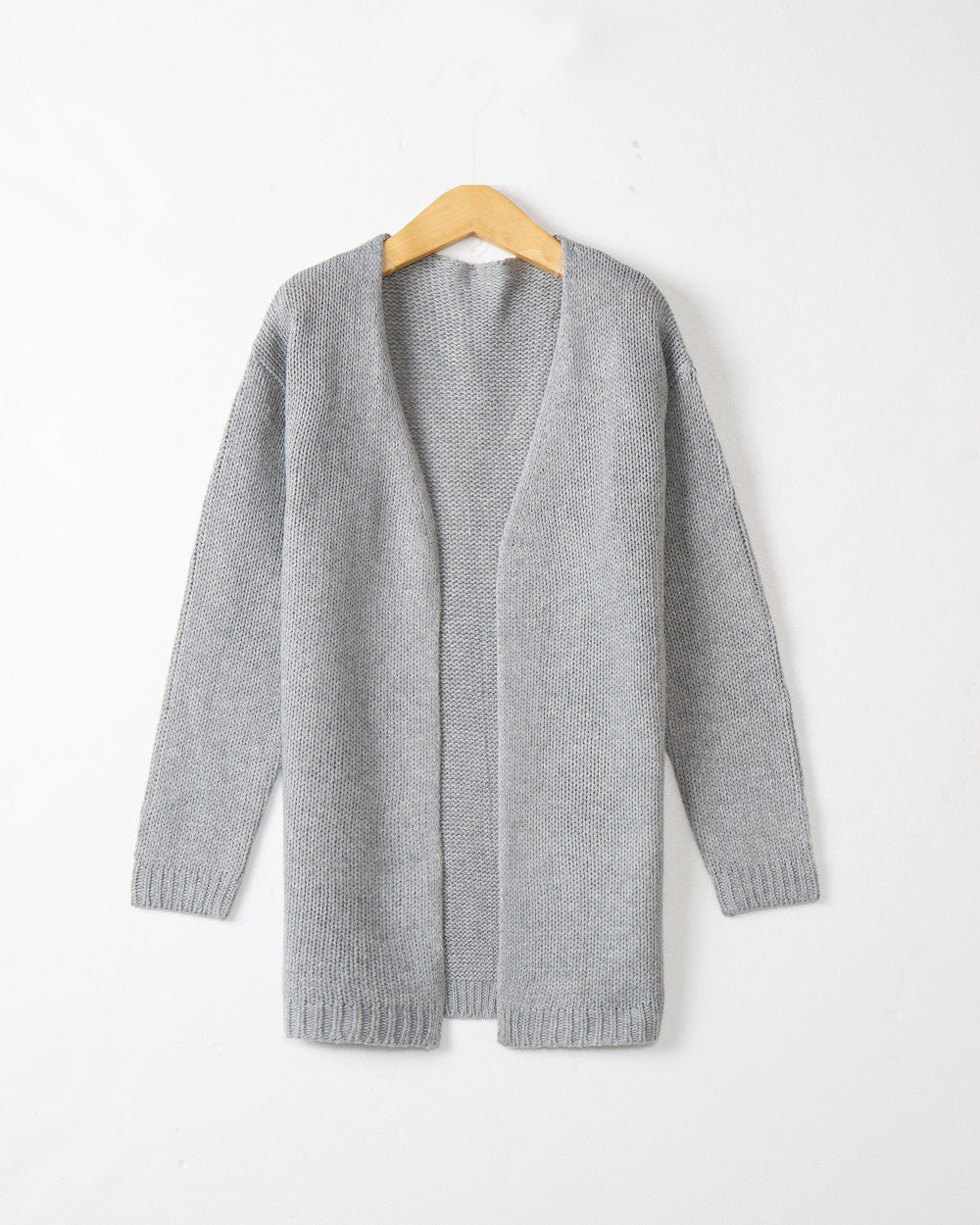 Damen Offene Strickjacke mit lässigem Schnitt und Taschen EB