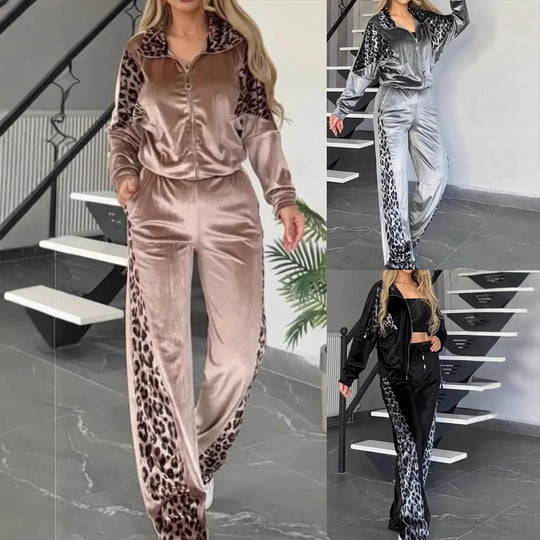 Damen Sportanzug mit modernem Animal-Print EB