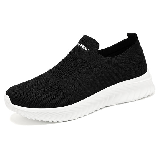 Damen Luftige Slip-On Sneakers mit flexiblem Strickoberteil EB