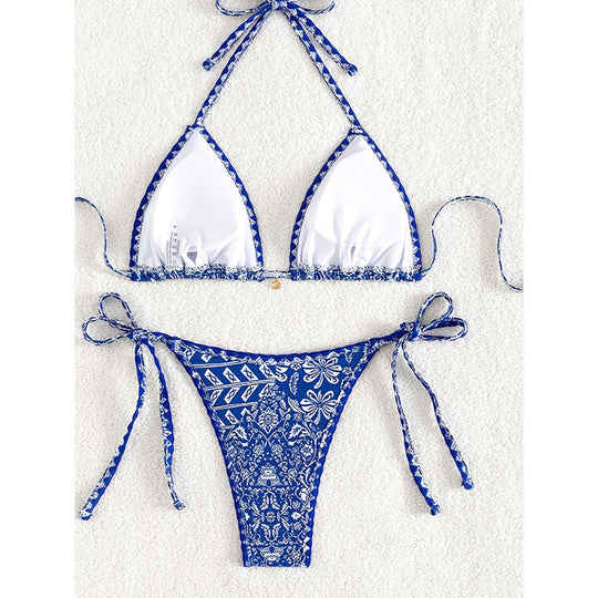 Damen Triangel-Bikini mit eleganten Bindebändern EB