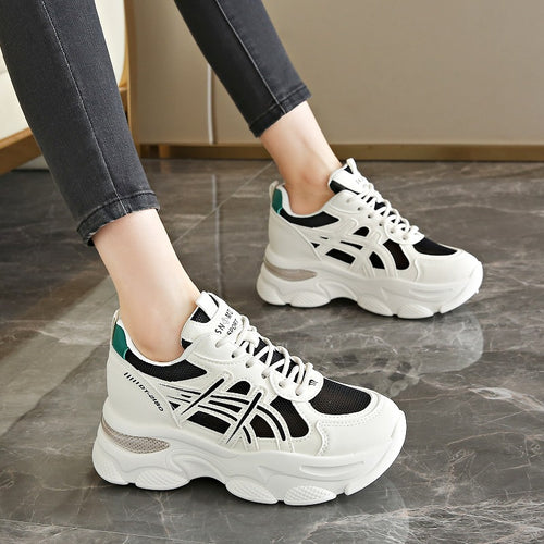 Damen Chunky Sneaker mit atmungsaktivem Mesh und komfortabler Dämpfung EB