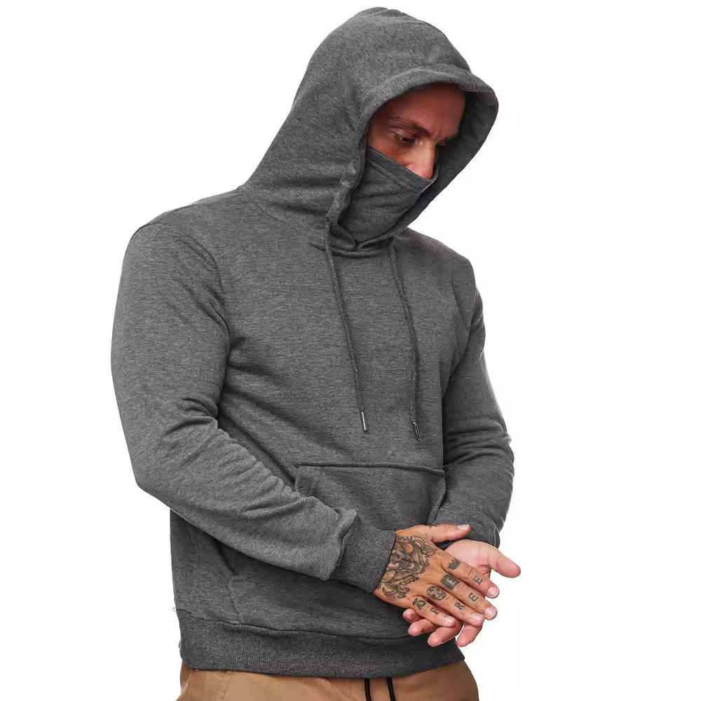 Herren Kapuzenpullover mit multifunktionalem Kragen EB