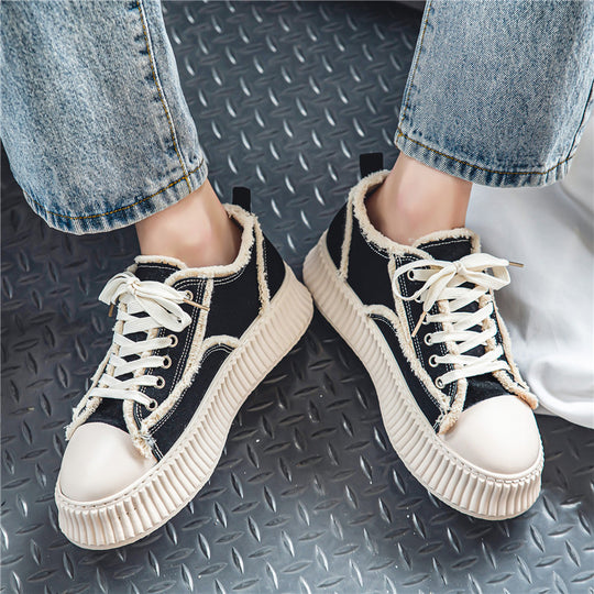 Damen Schnür-Sneaker mit trendigem Design und robustem Gummiboden EB